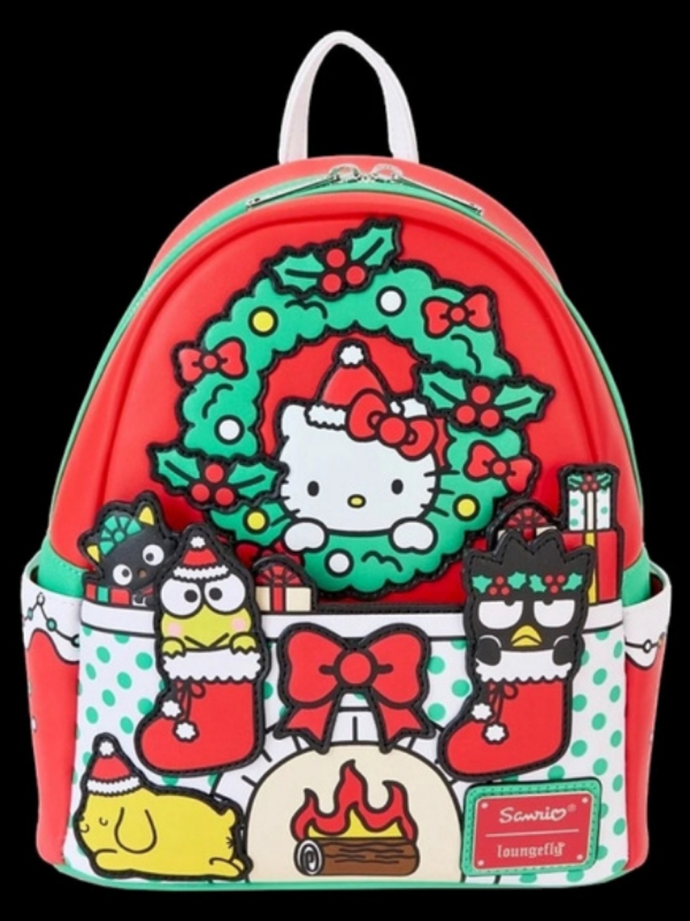 Sanrio Hello Kitty Christmas Loungefly backpack Christmas Backpack Red & Green